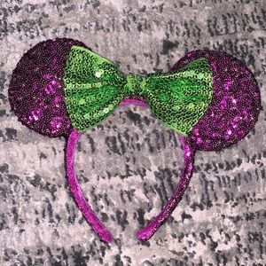 Purple & Green Halloween Minnie Ears